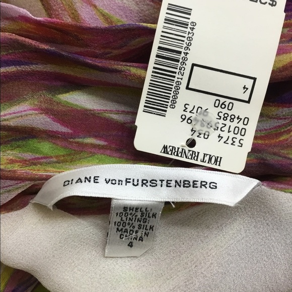 Diane Von Furstenberg Handkerchief Style wrap skirt with coloured sashes NWT 🔴 - Picture 10 of 13